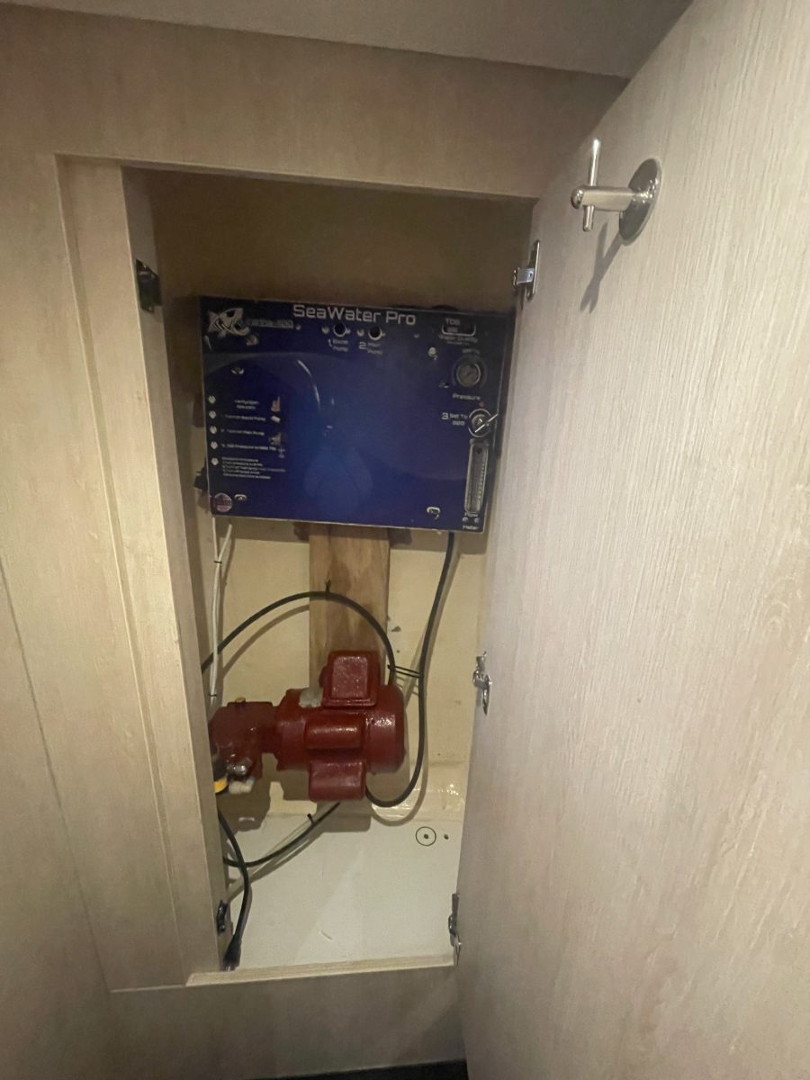 Watermaker plumbed into the boat